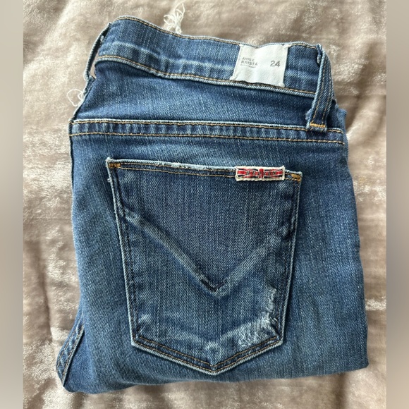 Hudson Ankle Skinny With Raw Hem Jeans- Size 24- Barely Worn. - Picture 3 of 4